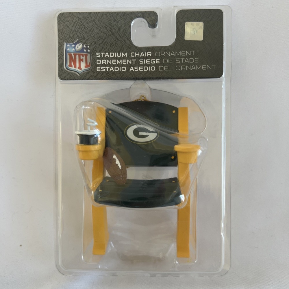 NFL‎ Green Bay PACKERS Stadium Chair Seat Ornament Christmas Tree NEW